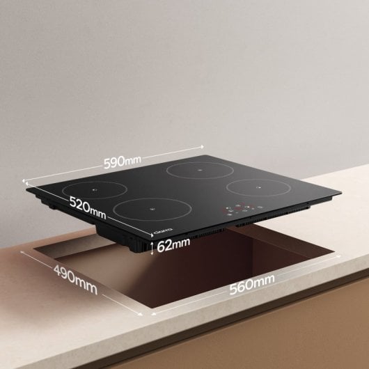 Plaque à induction Ciarra CABBIH4-F 4 zones 60 cm 6000 W Noir