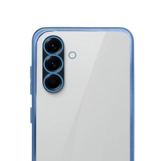 COOL Capa Transparente com Moldura Metalizada Azul para Samsung Galaxy A56 5G