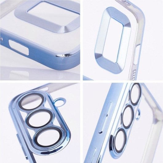 Carcasa COOL para Samsung Galaxy A36 5G Borde Metalizado (Azul)