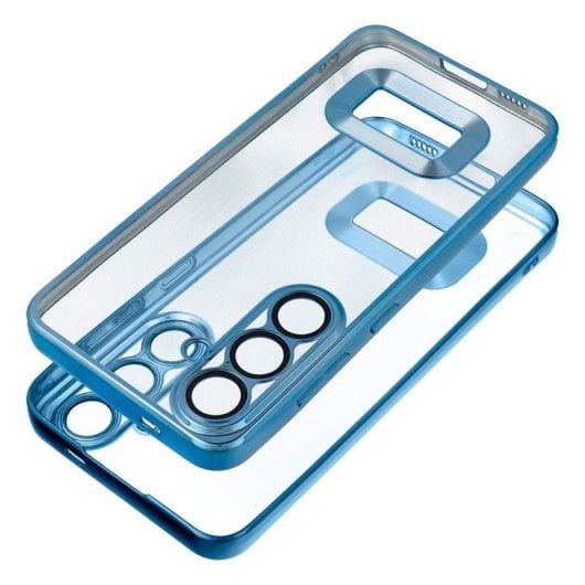 COOL Capa Transparente com Moldura Metalizada Azul para Samsung Galaxy A26 5G