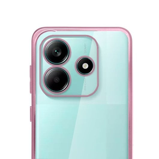 Coque tendance pour Xiaomi Redmi Note 14 5G Metallic Edge (rose)