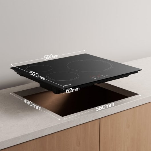 Ciarra AWBBIH3-E Plaque à induction 3 zones 60 cm 6100 W Noir