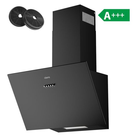Ciarra CBCB6762A Campana Extractora De Pared 60cm A+++ Negro