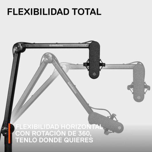 SteelSeries Alias Boom Arm Braço de Suporte Giratório 360º para Microfones Preto