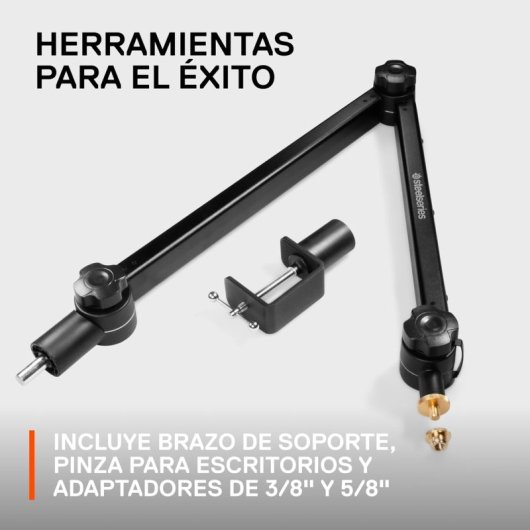 SteelSeries Alias Boom Arm Braço de Suporte Giratório 360º para Microfones Preto