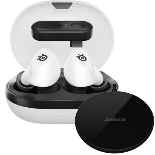 Pack casque Bluetooth SteelSeries Arctis GameBuds PS5 blanc + base de chargement sans fil