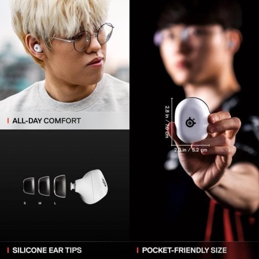 Pack casque Bluetooth SteelSeries Arctis GameBuds PS5 blanc + base de chargement sans fil