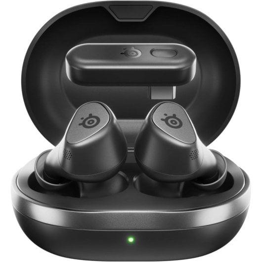 Pack casque Bluetooth SteelSeries Arctis GameBuds PS5 noir + station de charge sans fil Jabra