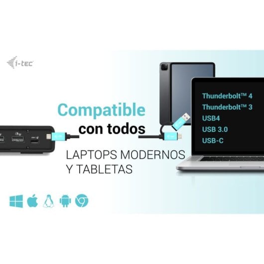 I-Tec Docking Station Gen2 USB 3.0 / USB-C / Thunderbolt 3 Dual Display  + Power Delivery 100W