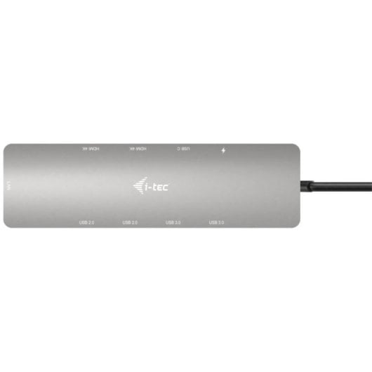 Estación de acoplamiento USB-C i-tec Metal Nano 2x HDMI 100W, 5 Gbps, Plata, LAN Gigabit