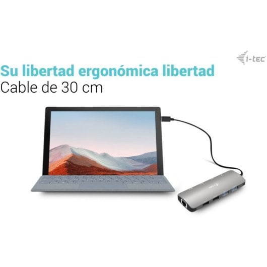 Estación de acoplamiento USB-C i-tec Metal Nano 2x HDMI 100W, 5 Gbps, Plata, LAN Gigabit