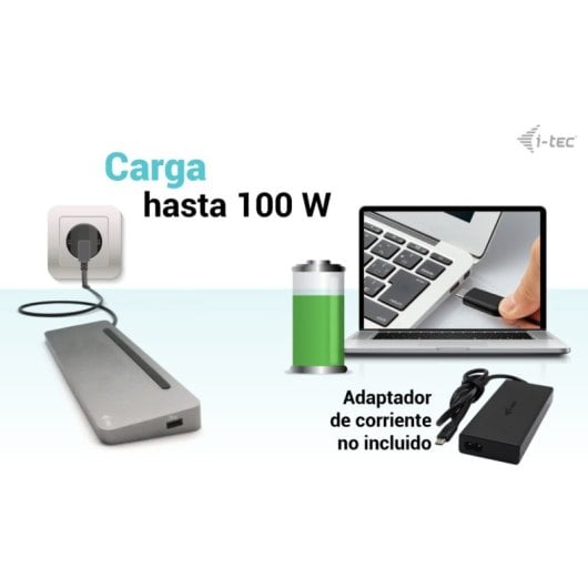 I-Tec Docking Station USB-C 3x Monitor Esterni 4K + Power Delivery 100 W Ergonomico Metallo