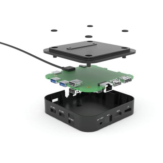 Estación acoplamiento USB-C i-tec HDMI DP Power Delivery 100W 2x4K RJ45 VESA Negro