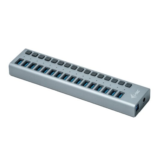 Concentrador USB i-tec USB 3.0 Charging HUB 16 puertos 90W Gris Plug & Play Alimentación 100-240V