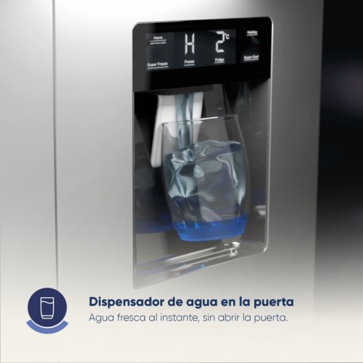 COOL&FREEZE 4 DOOR INOX DISPENSADOR Frigorífico Americano 4 puertas 482L E Inox Con dispensador