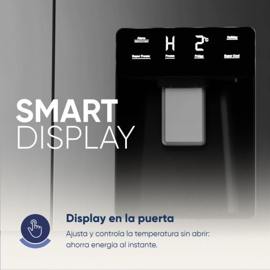 COOL&FREEZE 4 DOOR INOX DISPENSADOR Frigorífico Americano 4 puertas 482L E Inox Con dispensador