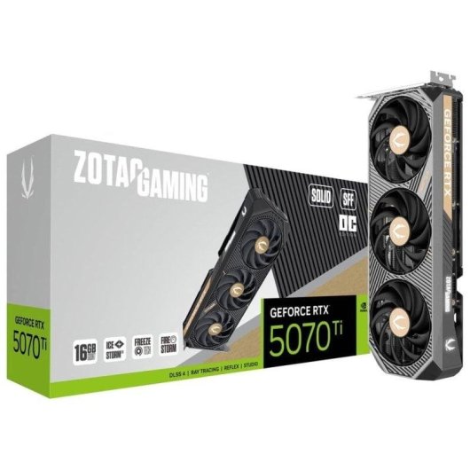 Carte Graphique Zotac GeForce RTX 5070 Ti SOLID SFF OC 16GB GDDR7 Reflex 2 RTX AI DLSS4