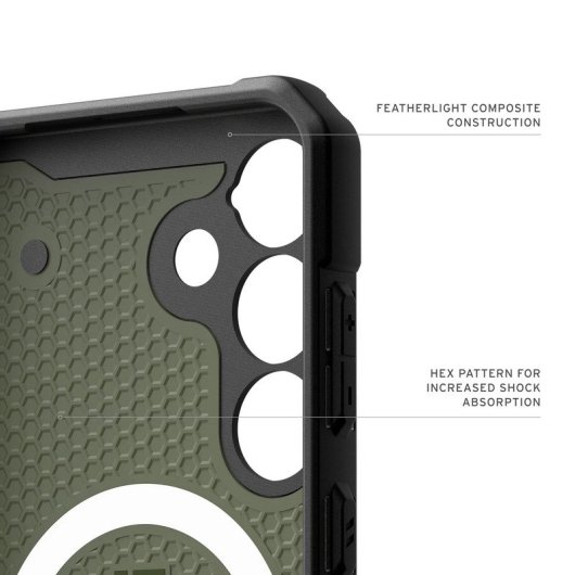 Custodia magnetica Urban Armor Gear Pathfinder per Samsung Galaxy S25 verde