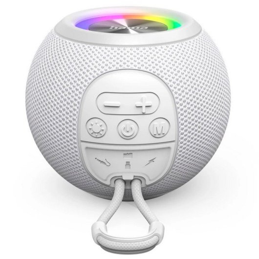 Hama Ball Shape Altavoz Bluetooth con 5 Modos de Luz 5W Blanco