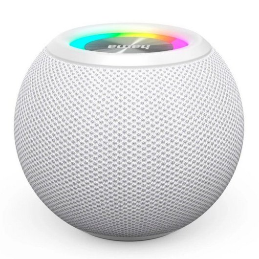 Hama Ball Shape Altavoz Bluetooth con 5 Modos de Luz 5W Blanco