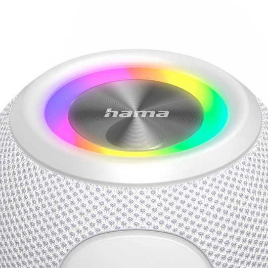 Hama Ball Shape Altavoz Bluetooth con 5 Modos de Luz 5W Blanco