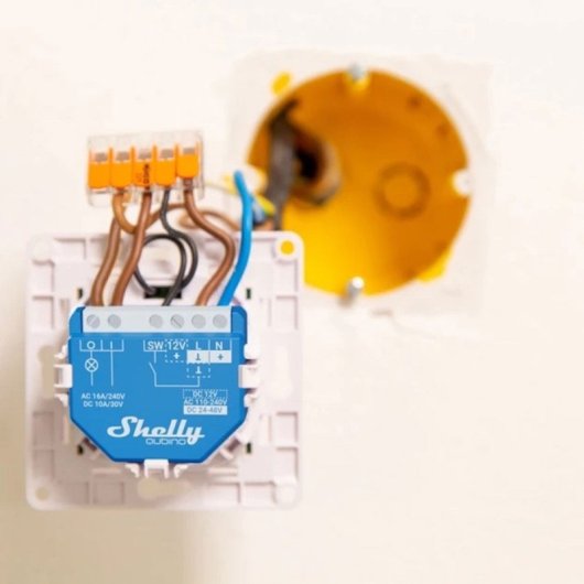 Shelly Qubino Wave 1 Interruptor Inteligente Z-Wave de 1 Canal 16A Azul