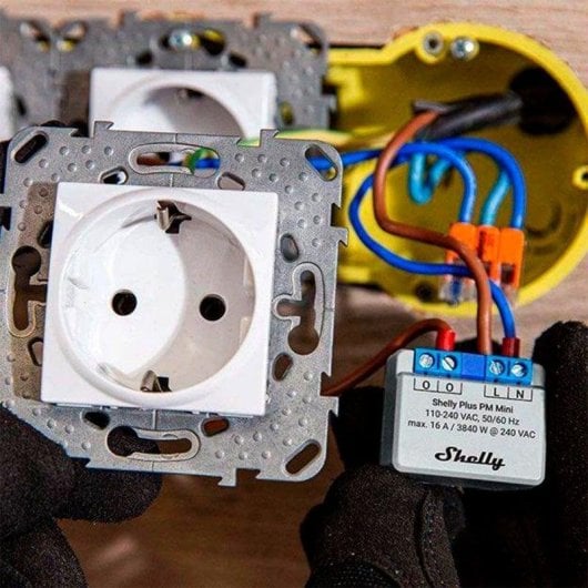 Relais Wi-Fi Shelly Plus PM Mini Wi-Fi Bluetooth Contrôle de l’éclairage Suivi de l’énergie Encastrable