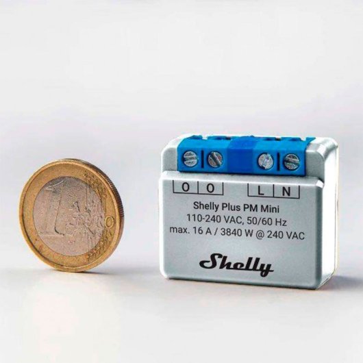 Shelly Plus PM Mini Medidor de Consumo Inteligente WiFi/Bluetooth de 1 Canal 16A