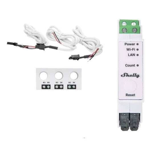 Module de compteur de consommation triphasé Shelly Pro 3em-3ct63
