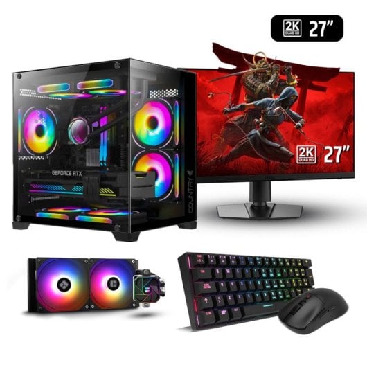 PC Racing D5 Equinox Gaming Intel Core i7-13700F/32GB/2TB SSD/RTX 5070 + Monitor 27" 2k + Combo Gaming