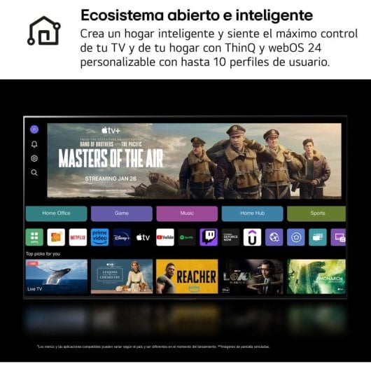 TV LG NanoCell 43" 43NANO UltraHD 4K WebOS AI ThinQ + PcCom Essential  HDMI 2.0 30AWG CCS