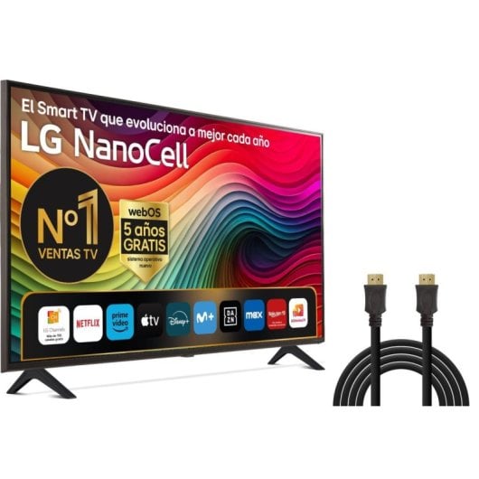 TV LG NanoCell 43" 43NANO UltraHD 4K WebOS AI ThinQ + PcCom Essential  HDMI 2.0 30AWG CCS