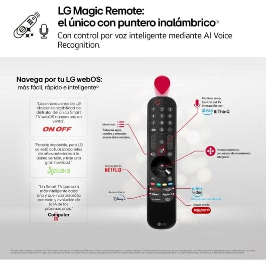 TV LG NanoCell 43" 43NANO UltraHD 4K WebOS AI ThinQ + PcCom Essential  HDMI 2.0 30AWG CCS