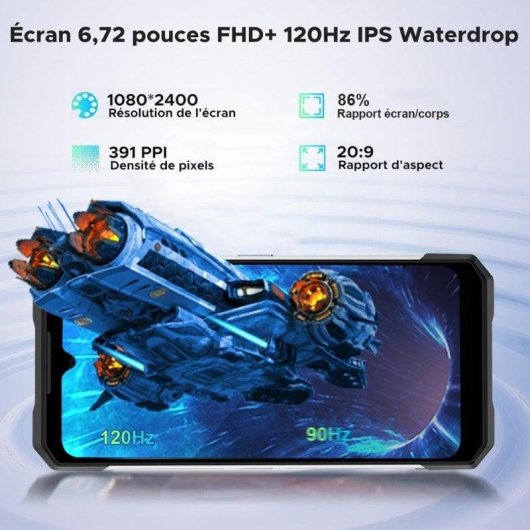 Doogee S200 5G 12GB 256GB Grigio 6,72" Fotocamera 100MP