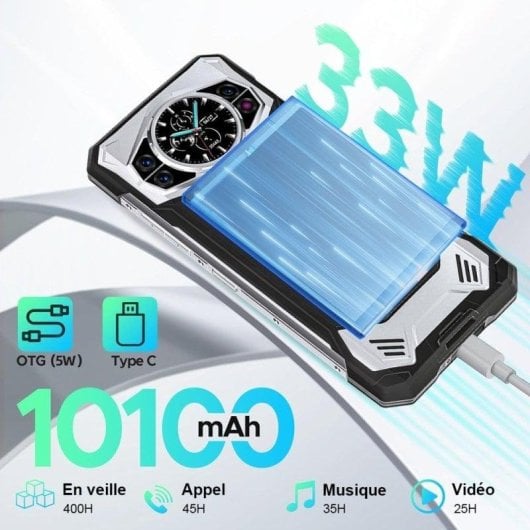 Doogee S200 5G 12GB 256GB Grigio 6,72" Fotocamera 100MP