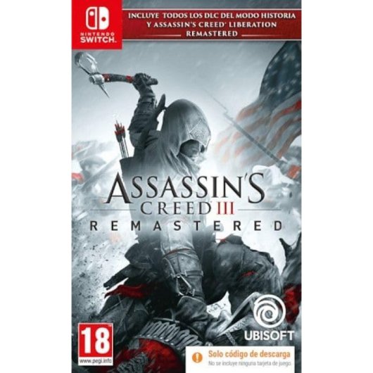 Assassin's Creed III + Assassin's Creed Liberation Remastered Code dans une boîte Nintendo Switch