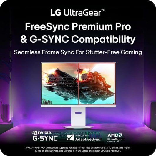 LG UltraGear Smart 32G810SA-W 31.5" LED IPS UltraHD 144Hz Altura Ajustable FreeSync Premium Pro USB-C