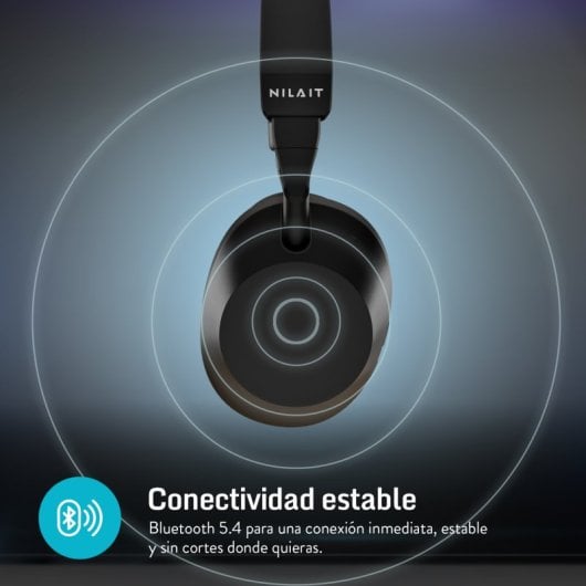 Nilait Aera Auriculares Inalámbricos con Cancelación de Ruido Negros