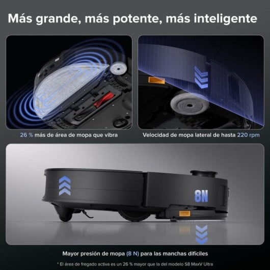 Roborock Saros 10 Robot Aspirador Fregasuelos Negro