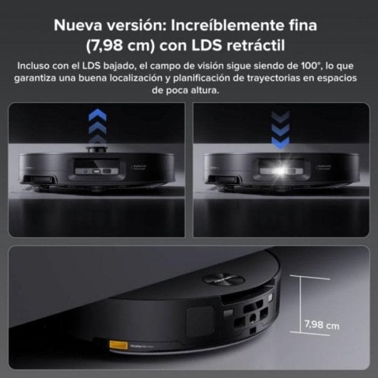 Aspirador Robô com Mopa Roborock Saros 10 Navegação LiDAR Autonomia 220min