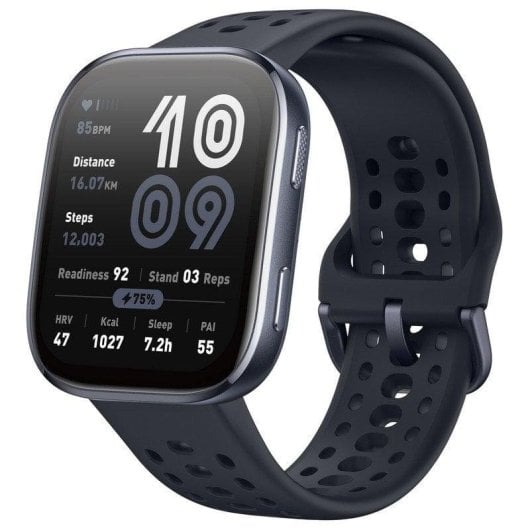 Amazfit Bip 6 Bluetooth GPS 46mm AMOLED Preto Resistência Água 5ATM SpO2 Pulsómetro