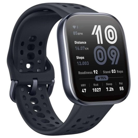 Amazfit Bip 6 Bluetooth GPS 46mm AMOLED Preto Resistência Água 5ATM SpO2 Pulsómetro