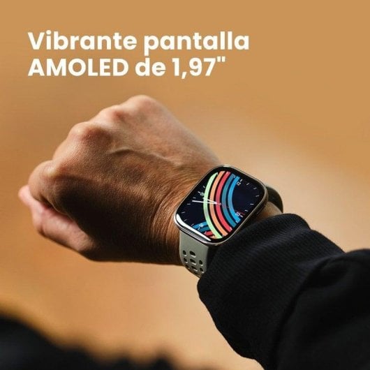 Amazfit Bip 6 Bluetooth GPS 46mm AMOLED Preto Resistência Água 5ATM SpO2 Pulsómetro
