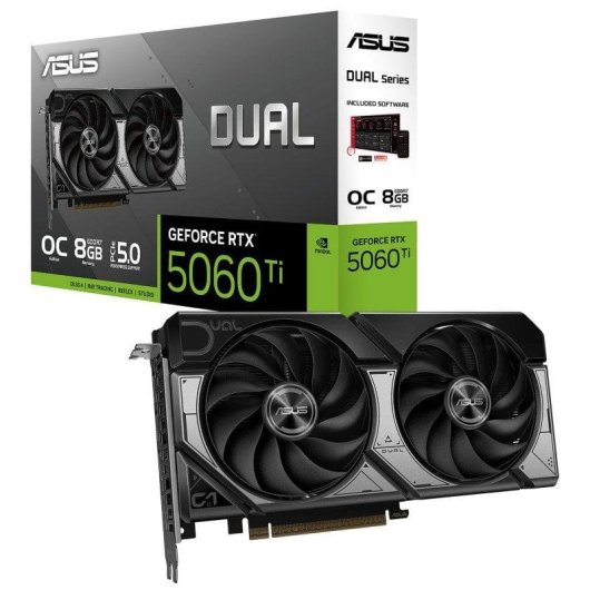 Scheda Grafica ASUS DUAL GeForce RTX 5060 Ti OC 8GB GDDR7 Reflex 2 RTX AI DLSS4