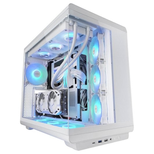 Mars Gaming MC-REV Torre ATX com Vidro Temperado Duplo e 3x Ventoinhas ARGB Branca