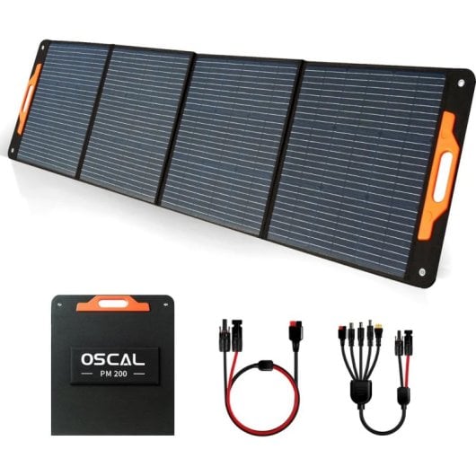 OSCAL PowerMax 2400 Central Eléctrica Portátil 1872Wh 2400W + 1 Panel Solar PM200Pro 200W