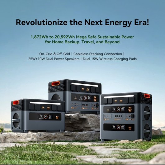 OSCAL PowerMax 2400 Central Eléctrica Portátil 1872Wh 2400W + 1 Panel Solar 400W
