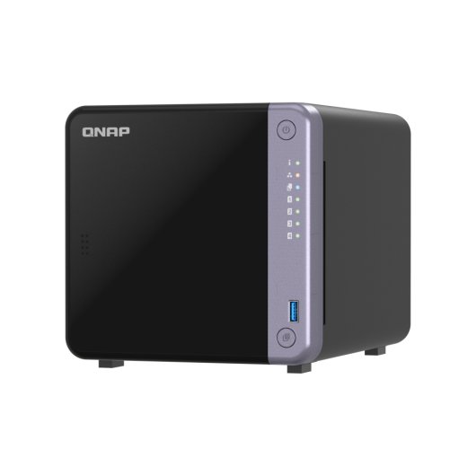 NAS Torre QNAP 4GB DDR4 Alpine AL-524 4 Bahías 10GbE TS-432X-4G, óptimo para backup seguro y contenedores