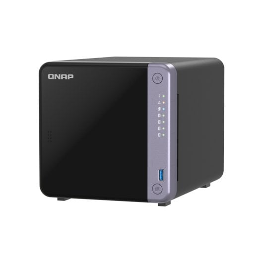 NAS Torre QNAP 4GB DDR4 Alpine AL-524 4 Bahías 10GbE TS-432X-4G, óptimo para backup seguro y contenedores
