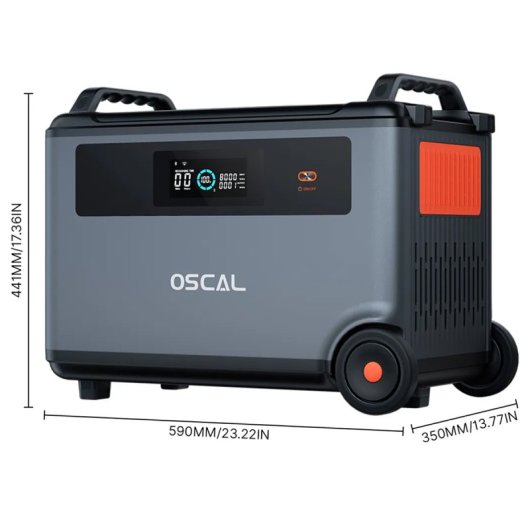 OSCAL BP3600 Batteria espandibile da 3600 Wh per l'uso con PowerMax 3600/6000
